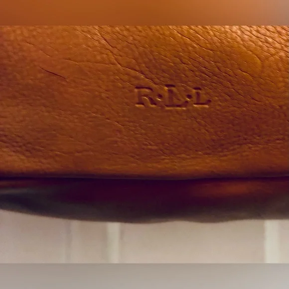 Ralph Lauren Leather Shoulder Bag & Ralph Lauren silk scarf paisley. GUC - Picture 3 of 9